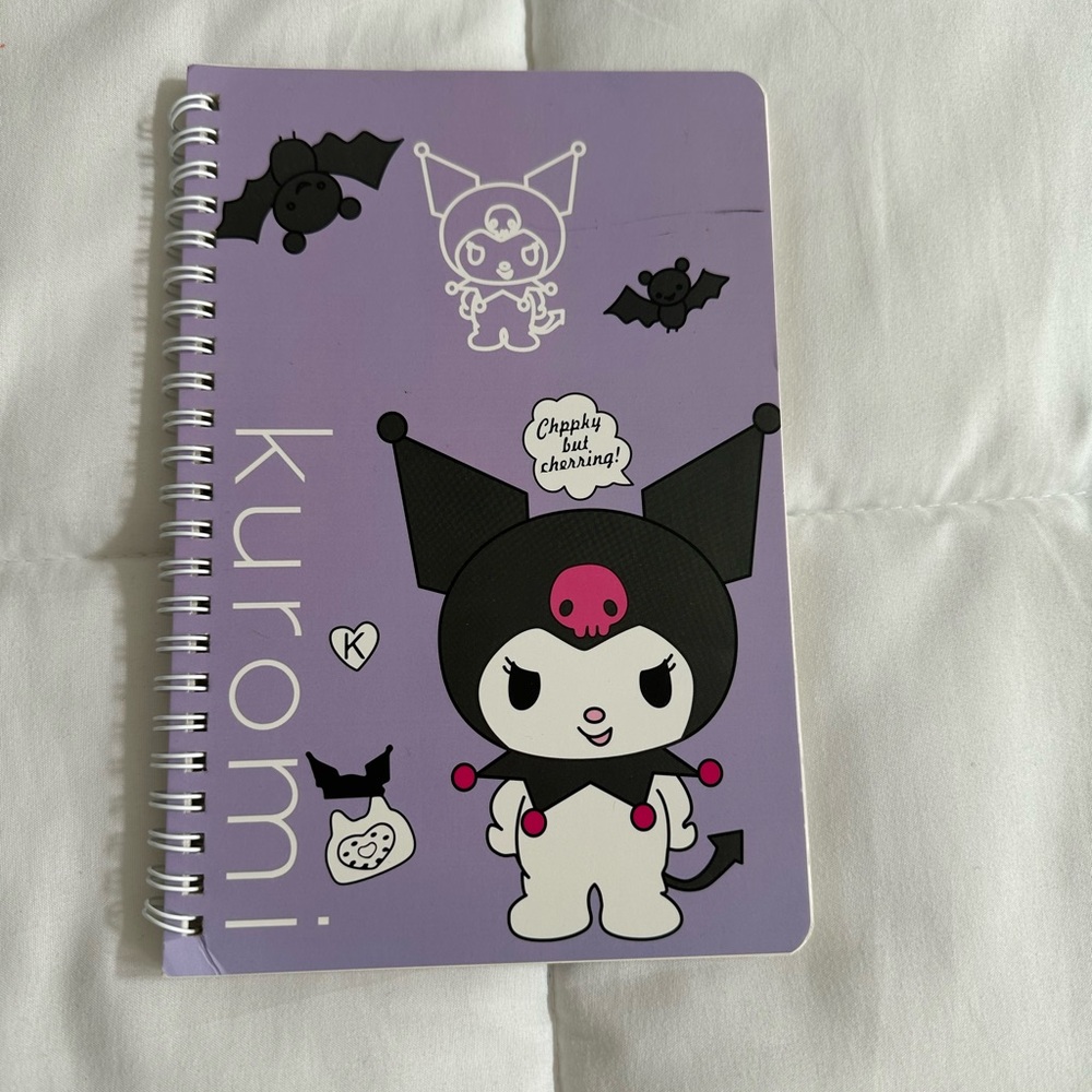 Kuromi Spiral Notebook in Purple